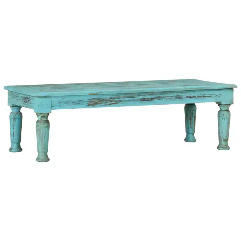Tavolino da caffè multicolore in legno massello di recupero, 43.3 x 19.7 x 13.4 in