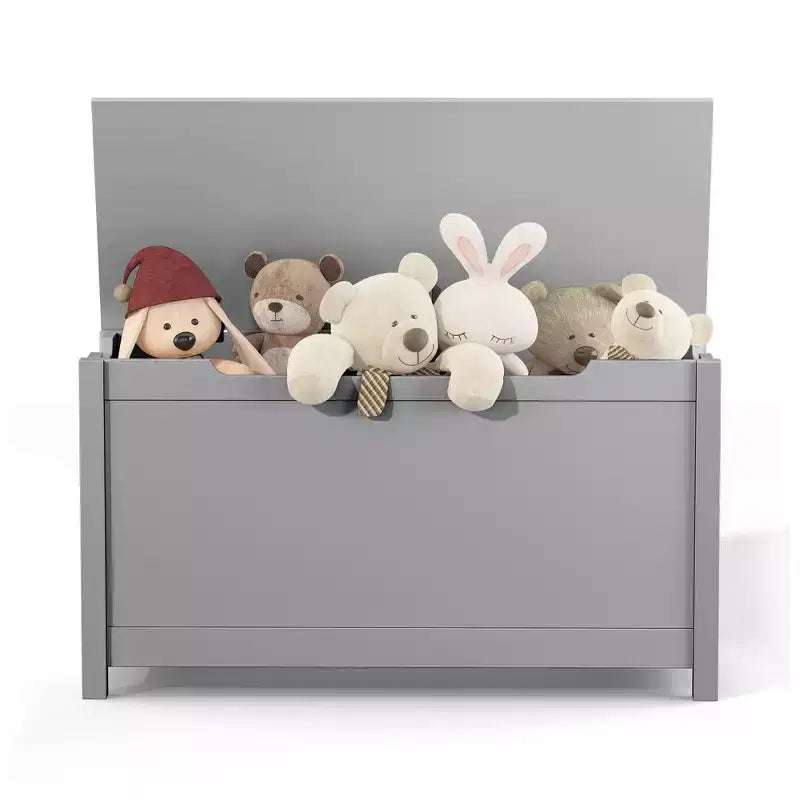 Baule porta giochi per bambini, mobile contenitore multiuso con coperchio incernierato di sicurezza, per bambini dai 2 anni in su, montaggio rapido