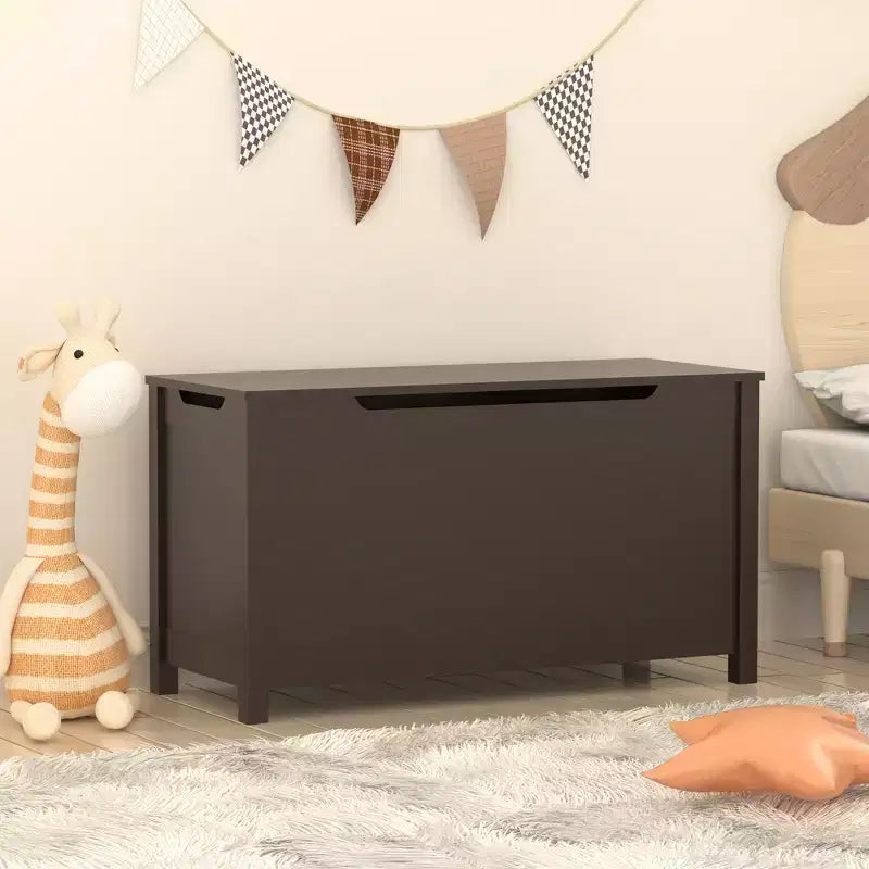 Baule porta giochi per bambini, mobile contenitore multiuso con coperchio incernierato di sicurezza, per bambini dai 2 anni in su, montaggio rapido