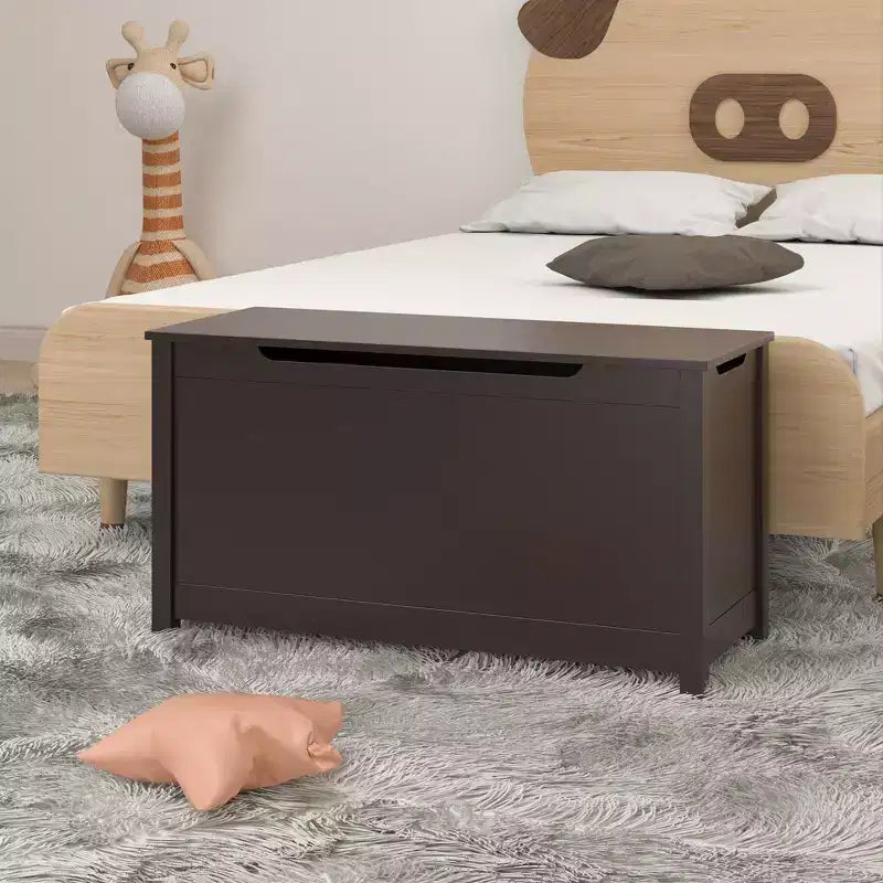 Baule porta giochi per bambini, mobile contenitore multiuso con coperchio incernierato di sicurezza, per bambini dai 2 anni in su, montaggio rapido