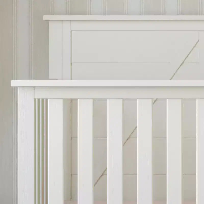 Lettino trasformabile 4 in 1, si trasforma in lettino da giorno, letto per bambini e letto matrimoniale full size, 3 posizioni del materasso, finitura sicura per i bambini