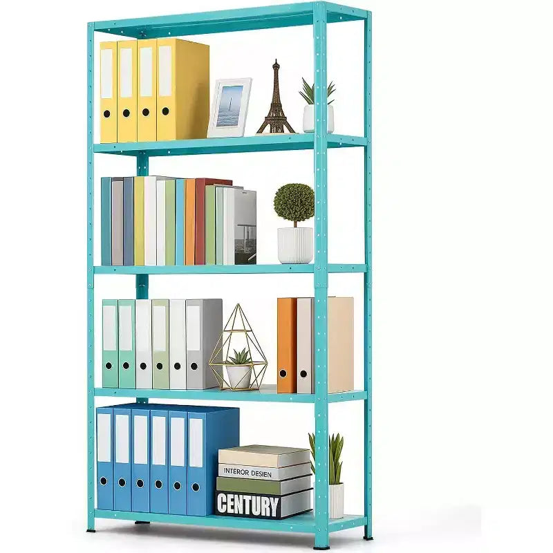 Scaffale a 5 ripiani, scaffale metallico per riporre oggetti e libri, scaffale regolabile per garage per carichi pesanti, scaffale per dispensa e cucina