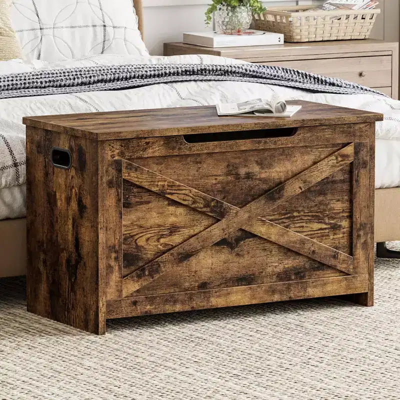Panca contenitore in legno con cerniera di sicurezza e seduta multifunzione, grande scarpiera, multifunzionale, per ingresso, soggiorno e camera da letto