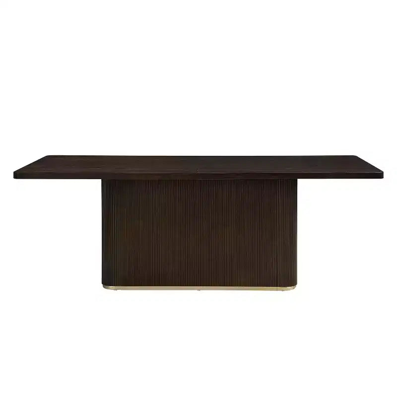 Tavolo da pranzo moderno rettangolare oversize da 84 per 8 persone, con base a piedistallo