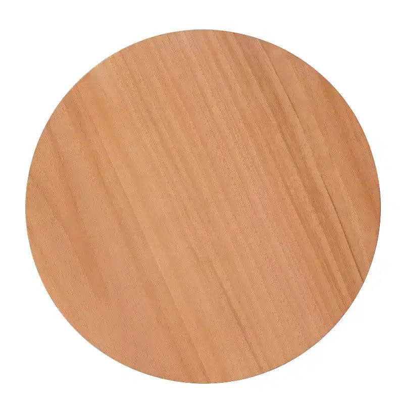 Tavolino rotondo in rattan e legno massello di gomma, tavolino da 15,7