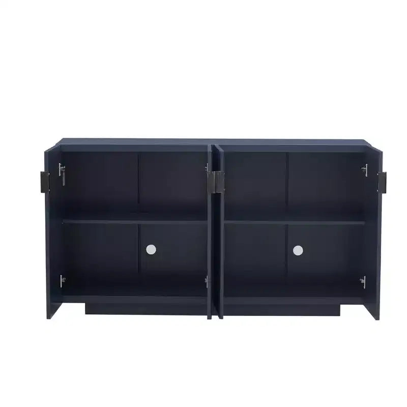 Credenza da 59.8'' con 4 ante ondulate e ripiani regolabili. Tavolo consolle per ingresso. Soggiorno. Sala da pranzo. Cucina