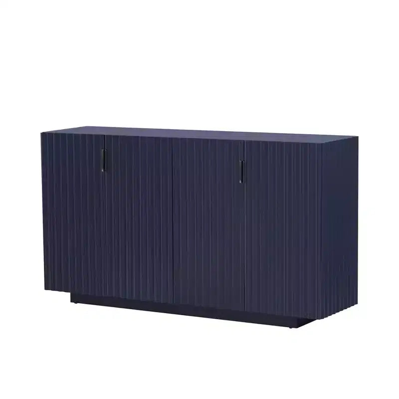 Credenza da 59.8'' con 4 ante ondulate e ripiani regolabili. Tavolo consolle per ingresso. Soggiorno. Sala da pranzo. Cucina