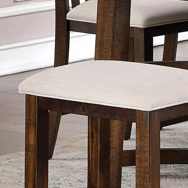 Set da 2 sgabelli da bar rustici da 25", altezza bancone, stile rustico