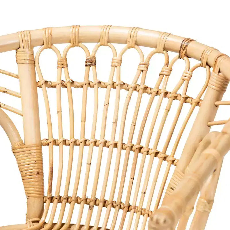 Sedia da pranzo in rattan, naturale/marrone