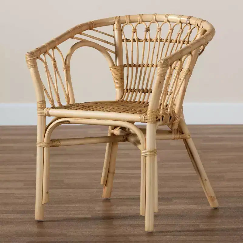 Sedia da pranzo in rattan, naturale/marrone