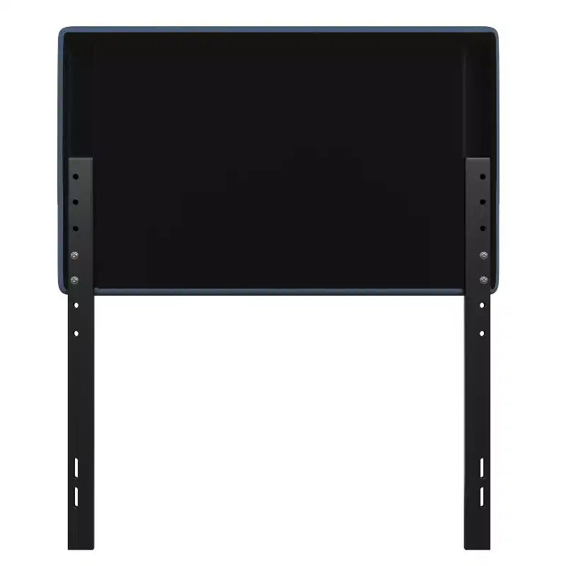 Modern Upholstered Headboard with Horizontal Line Stitching and Adjustable Height Rails