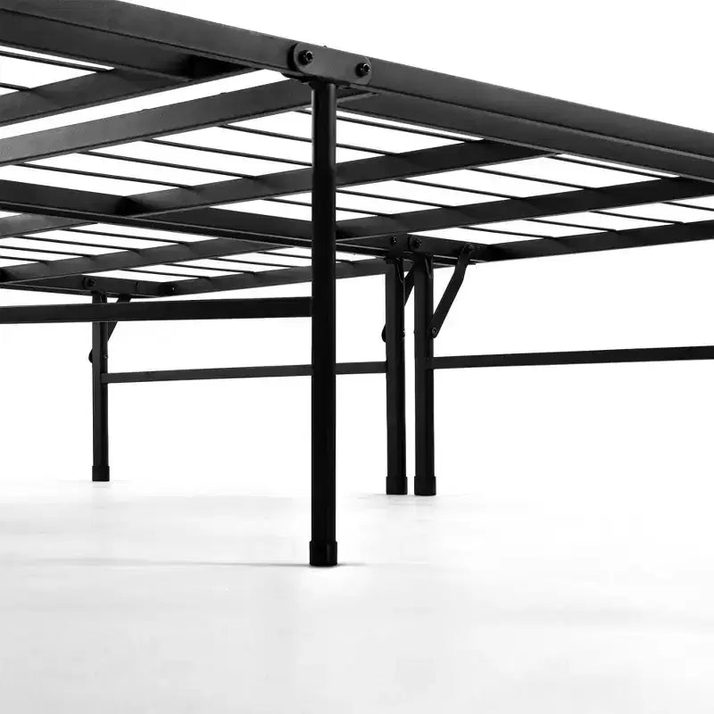 14 Premium Steel Bed Frame and Platform Bed Black