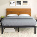 Struttura letto con base in metallo, naturale