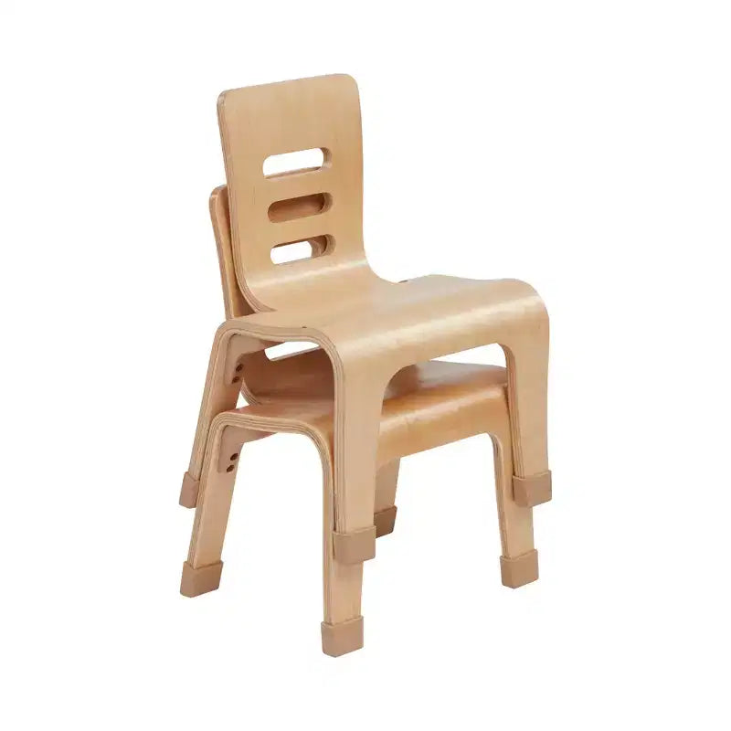 Stackable Bentwood Chair, 10in Seat Height, 2-Pack
